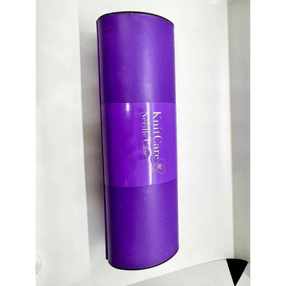 Boye Knitting Needles Set Size 8 and 9 Aluminum‎ with Purple KnitCare Case USA